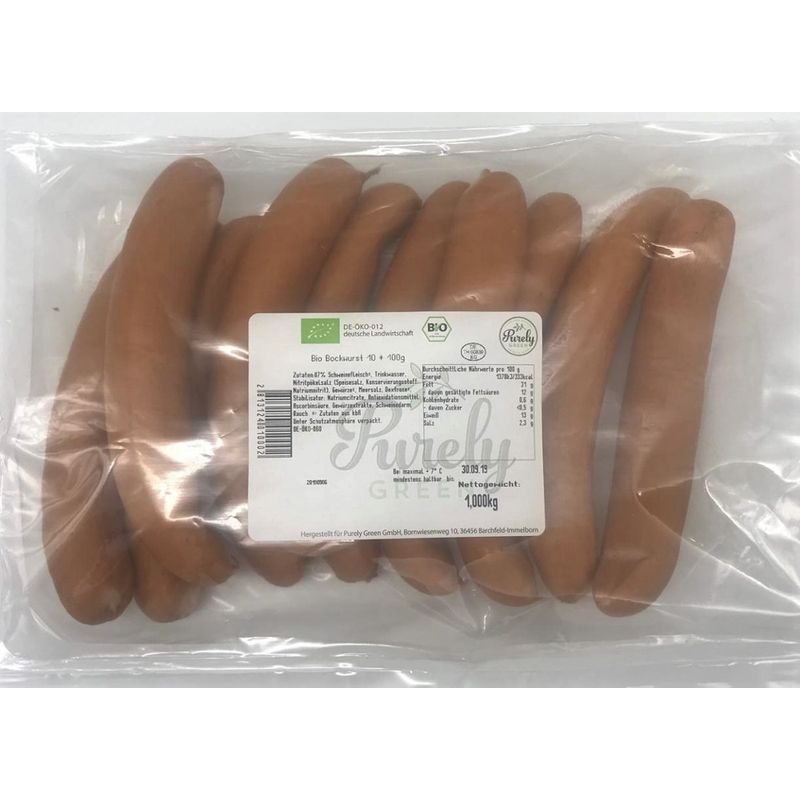 Die Bio-Wurst Bio Bockwurst 10x100g - Produktbild