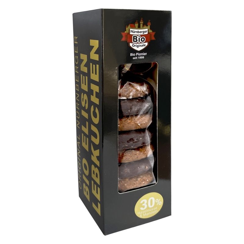 Nürnberger Bio Originale Original Nürnberger Bio Elisenlebkuchen Mini 10x25g im Designkarton - Produktbild