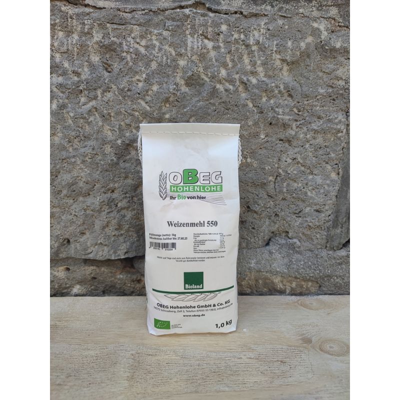 OBEG Bioland Weizenmehl Type 550 OBEG, 1 kg - Produktbild