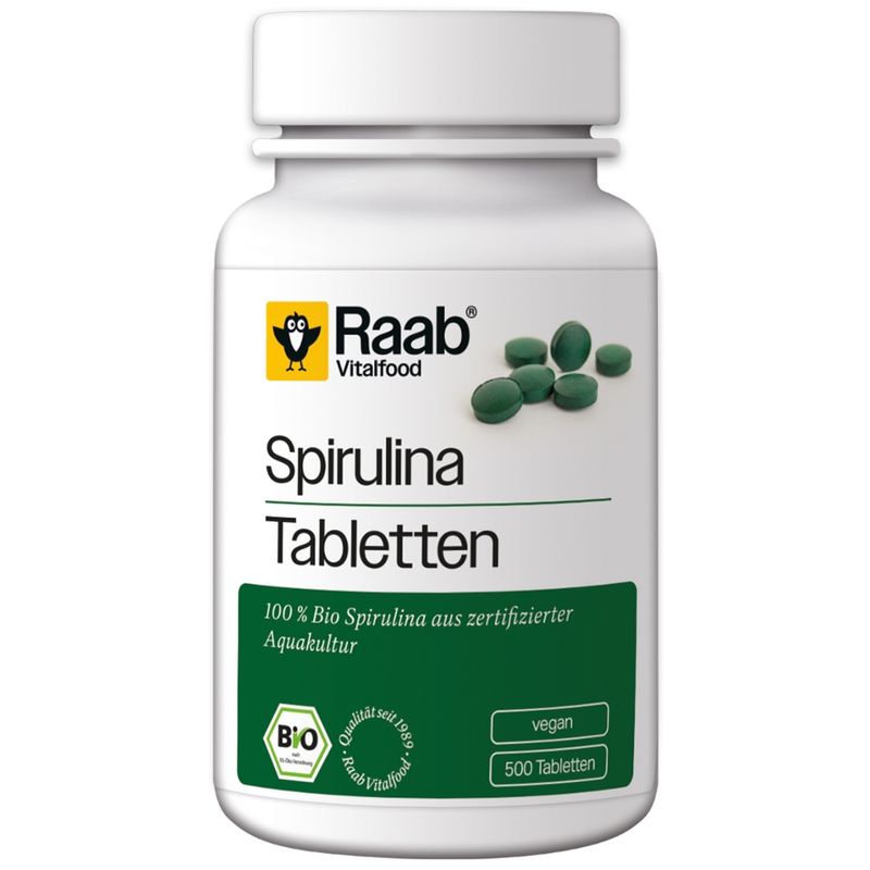 Raab Vitalfood BIO Spirulina 500 Tabletten à 400 mg - Produktbild