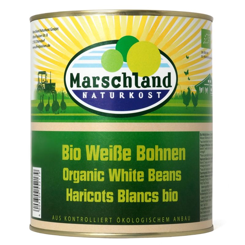 Marschland  Bio-Weiße Bohnen 3.100 ml Ds. MARSCHLAND - Produktbild