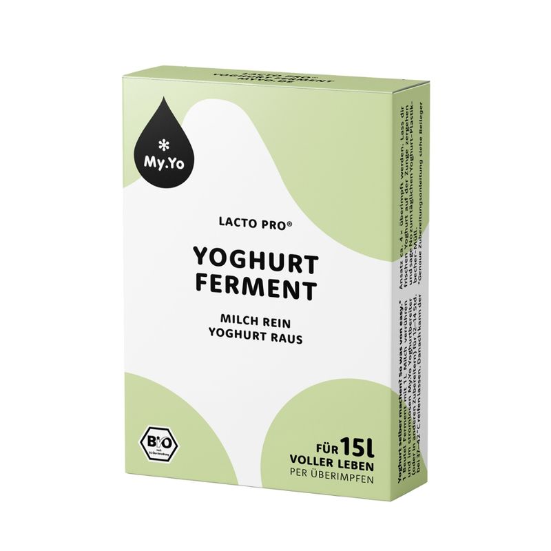 My.Yo Bio Yoghurt Ferment Lacto Pro®, zur Herstellung von je 1L Joghurt, Inhalt: 3 Beutel à 5g - Produktbild