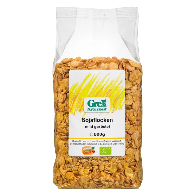 Grell Naturkost Sojaflocken mild geröstet - Produktbild