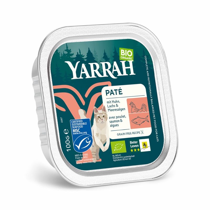 Yarrah Organic Petfood Yarrah Bio Katze Schale Pastete getreidefrei Lachs (MSC) - Produktbild