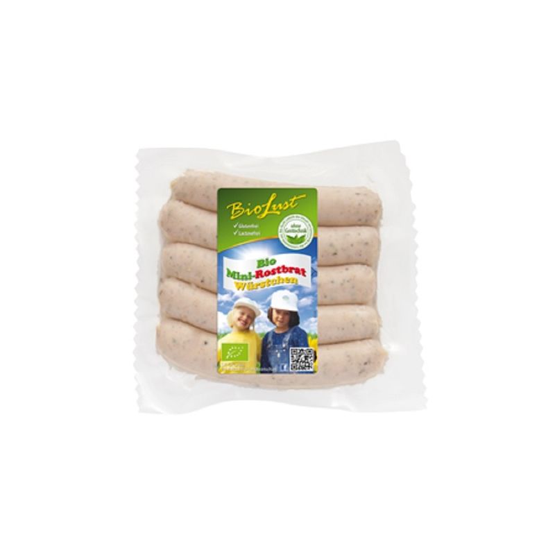 Biolust Bio Mini Rostbratwurst grob 5 Stück a 30g - Produktbild