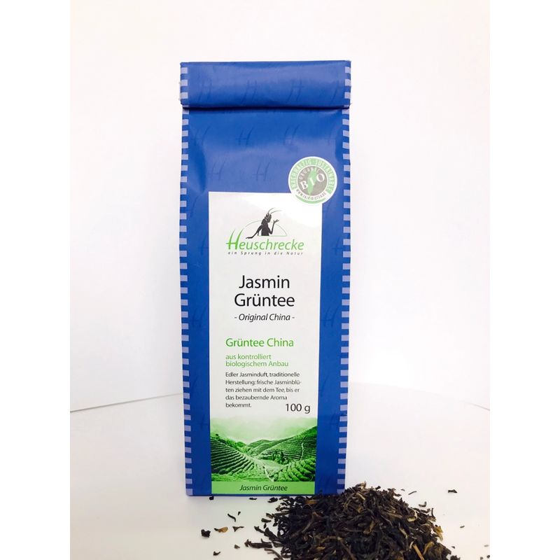 Heuschrecke CHINA JASMIN grün Blattte, kbA-FB 100g - Produktbild