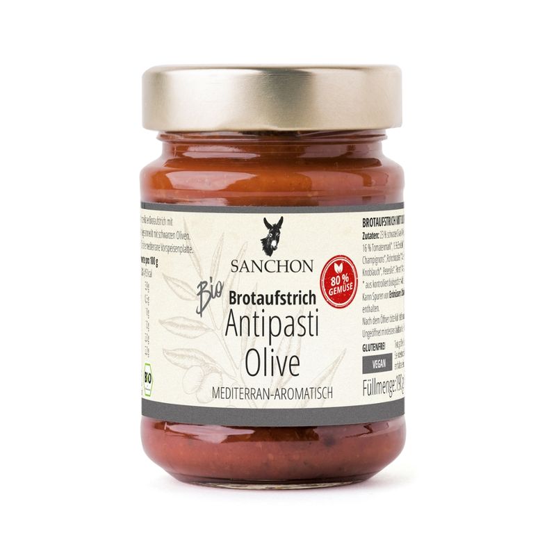 Sanchon BA Brotaufstrich Antipasti Olive, 190 g, SANCHON, bio - Produktbild