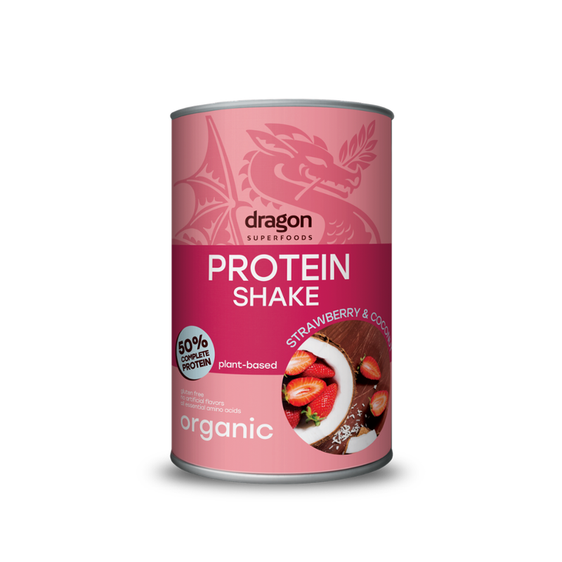 Dragon Superfoods Dragon Superfoods Protein Shake Strawberry and Coconut 450g, vegan, glutenfrei - Produktbild