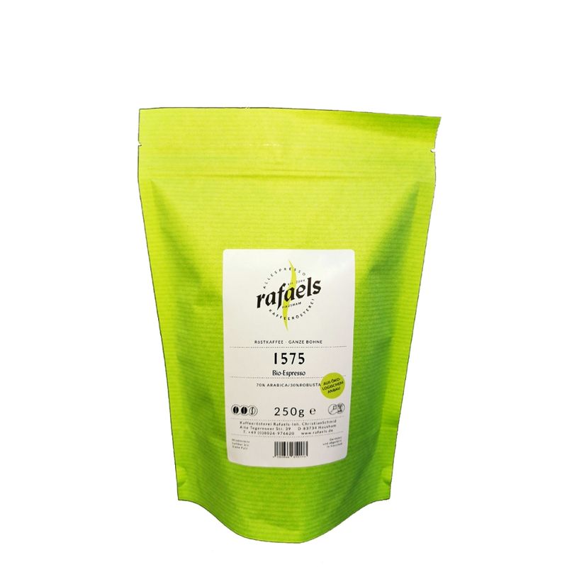 Rafaels Rafaels 1575 BIO-Espresso 250g ganze Bohnen - Produktbild