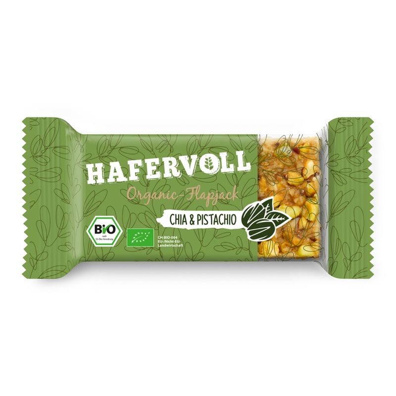 Hafervoll HNC HV BIO CHIA PISTACHIO 60G FLAPJACK - Produktbild