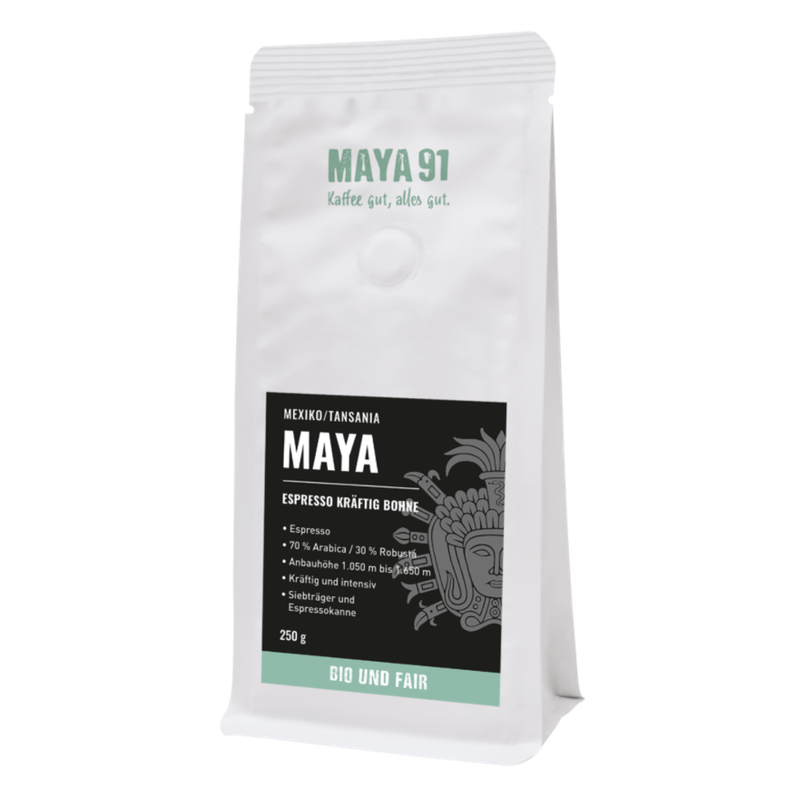 MAYA Kaffee 1991  500g MAYA Espresso kräftig Bohne - Produktbild
