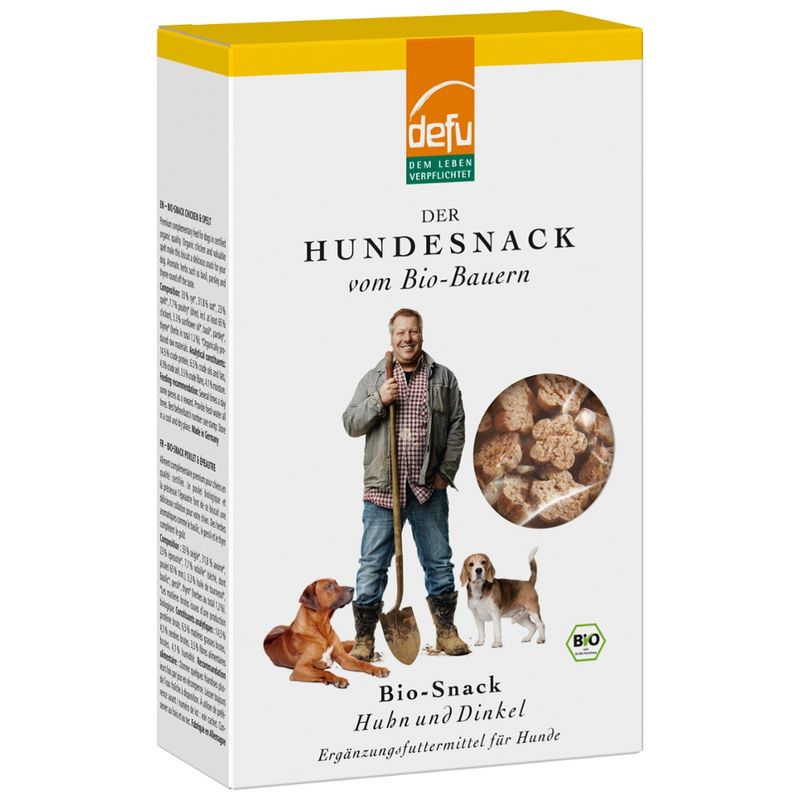 defu - Das Tierfutter vom Bio-Bauern Hund Bio-Snack Huhn & Dinkel - Produktbild