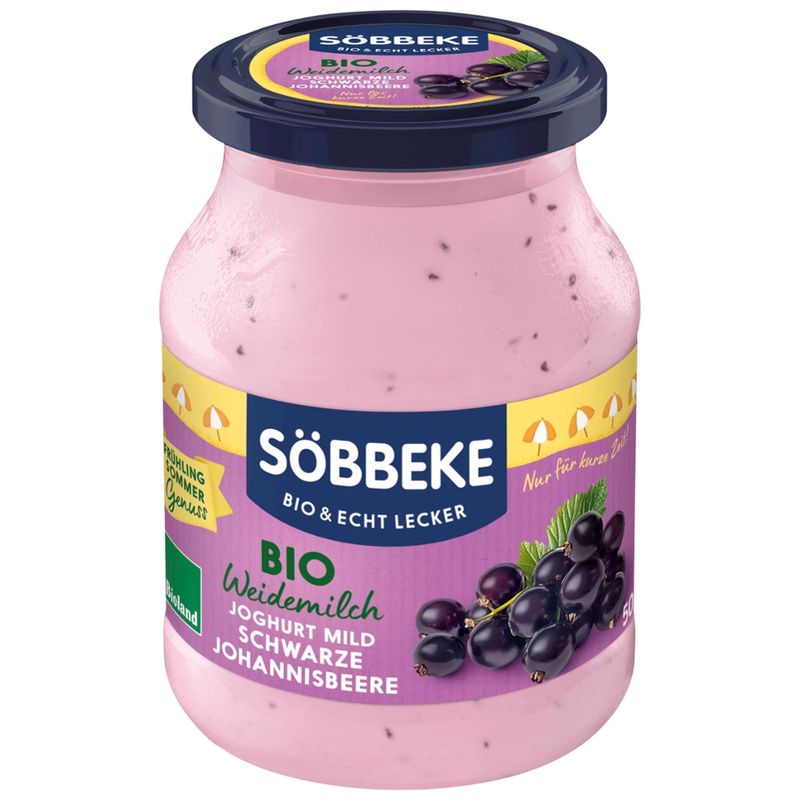 Söbbeke Bio Weidemilchjoghurt Schwarze Johannisbeere 3,8 % Fett im Milchanteil - Produktbild