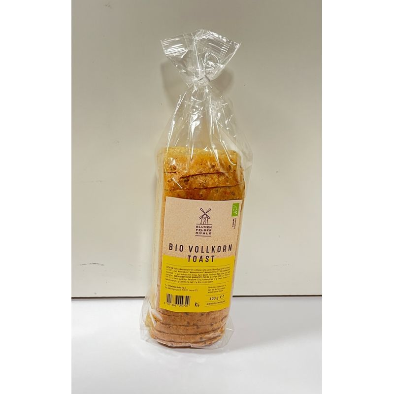 BLUMEN FELDER MÜHLE Bio-Vollkornbrot mit 4% Olivenöl und Dextrose. - Produktbild
