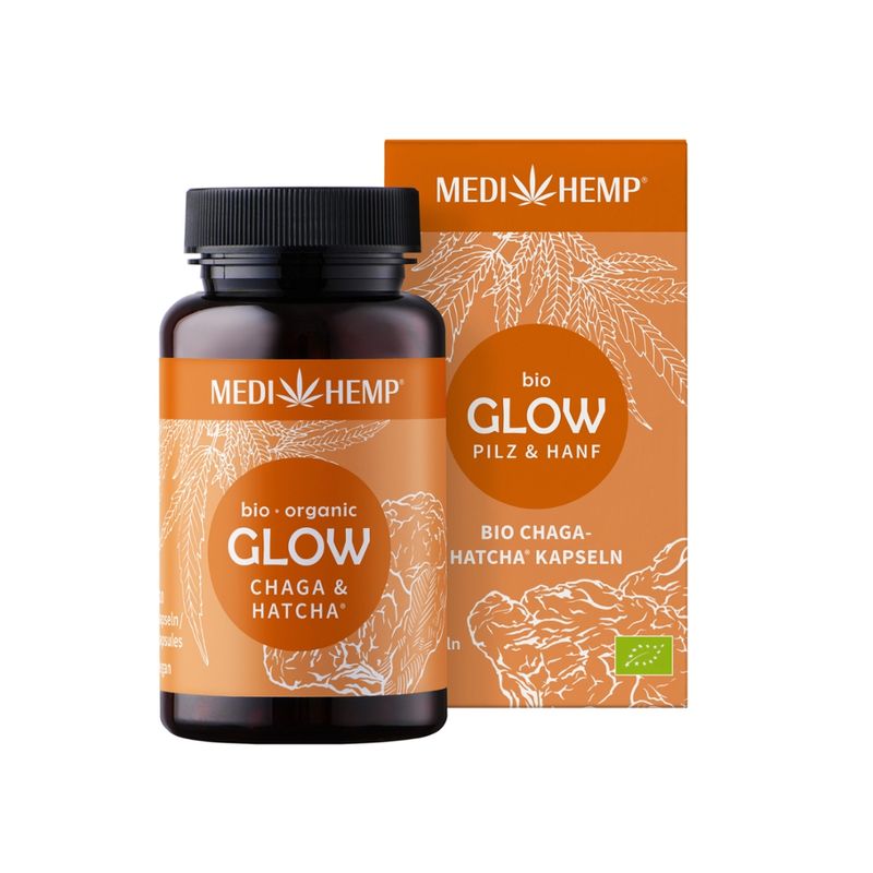 MEDIHEMP MEDIHEMP Bio GLOW Chaga-HATCHA® Kapseln - Produktbild