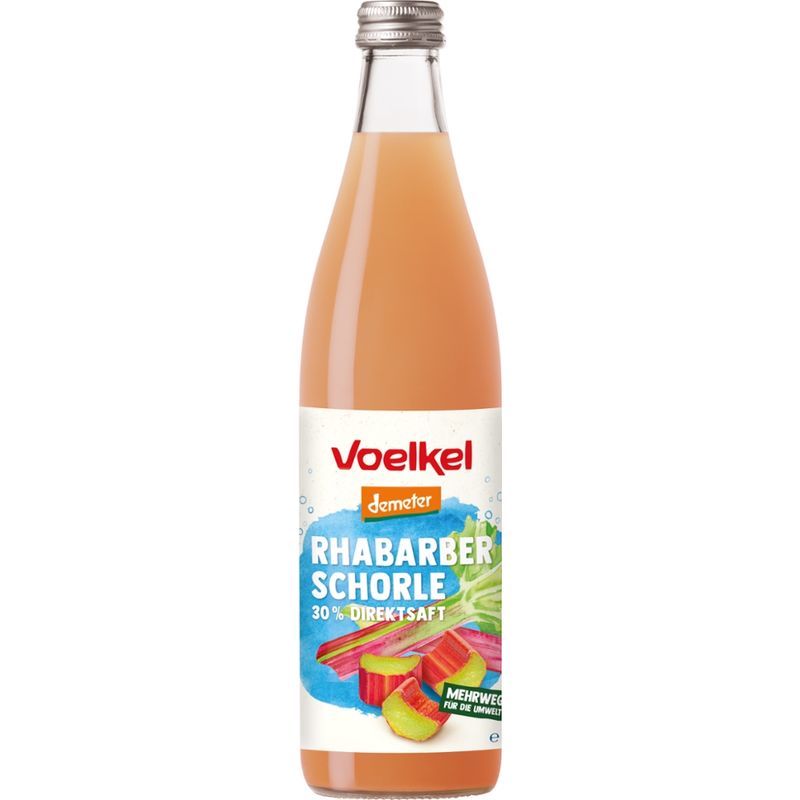 Voelkel Rhabarber Schorle 30% Direktsaft - Produktbild