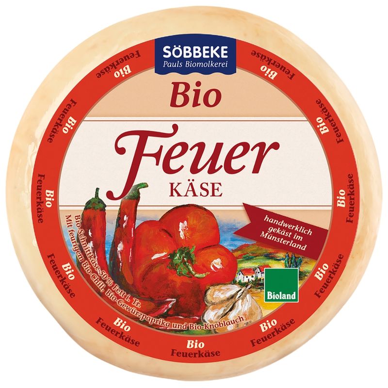 Söbbeke Bio Schnittkäse Feuerkäse 50 % Fett i. Tr. - Produktbild