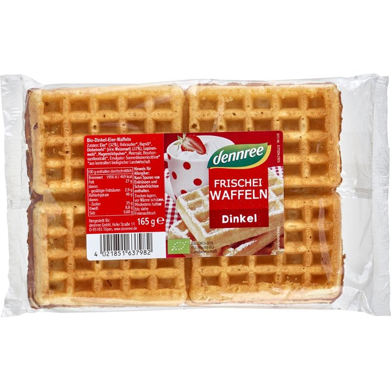 dennree Dinkel-Frischei-Waffeln - Produktbild