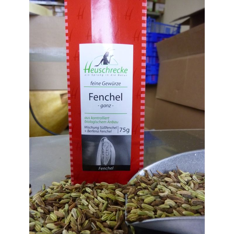 Heuschrecke Fenchel, ganz, Mischung, 75g, kbA - Produktbild