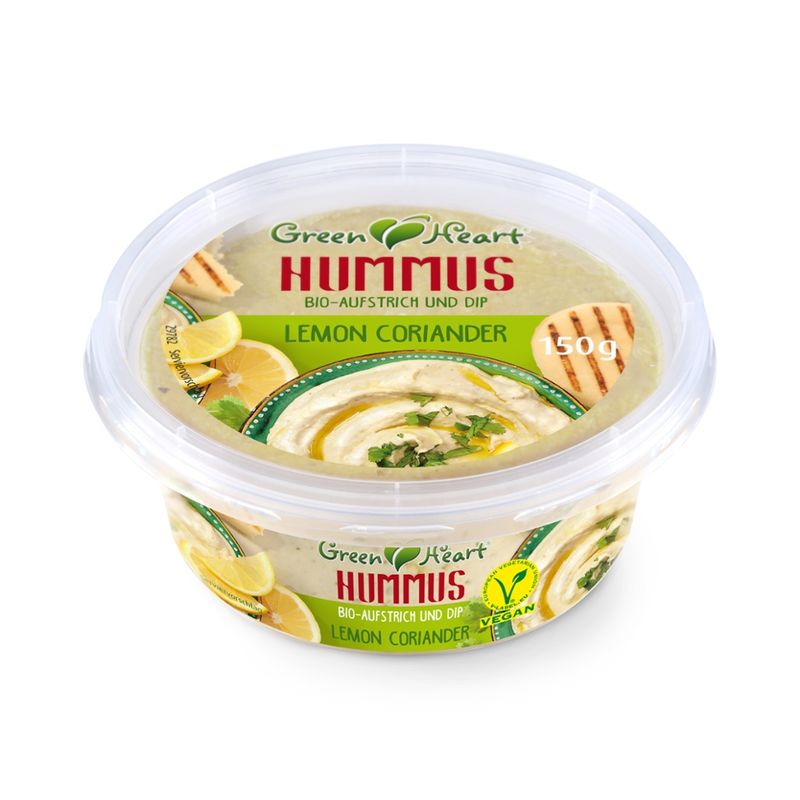 Green Heart Bio Hummus Lemon Coriander, vegan - Produktbild