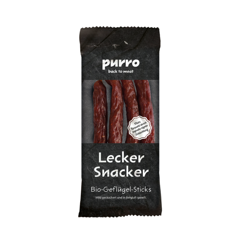 PURRO PUR BIO-Geflügel-Sticks e80g GS - Produktbild