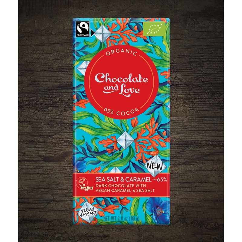 Chocolate and Love Limited Dark Chocolate with Vegan Caramel & Sea Salt - Produktbild
