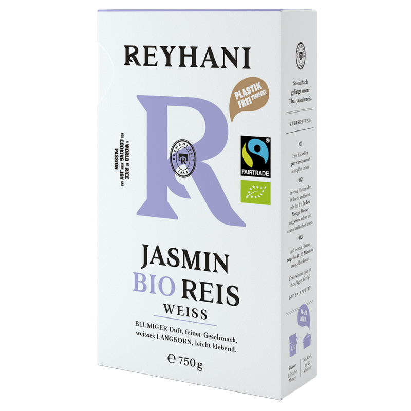 Reyhani Reyhani Bio Thai Jasmin weiß Fairtrade 750g 6er Karton - Produktbild