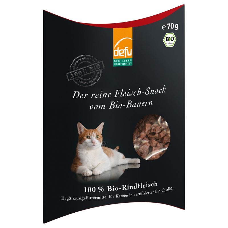 defu - Das Tierfutter vom Bio-Bauern Katze Reiner Fleisch-Snack Rind - Produktbild