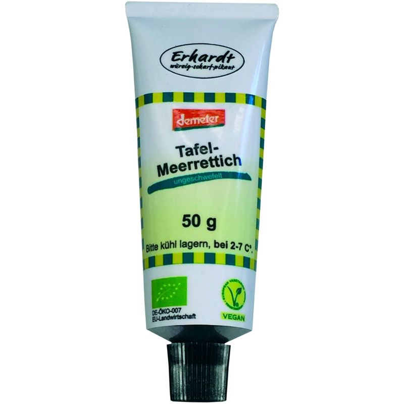 Erhardt würzig • scharf • pikant Demeter Tafel - Meerrettich 50g Tube - Produktbild
