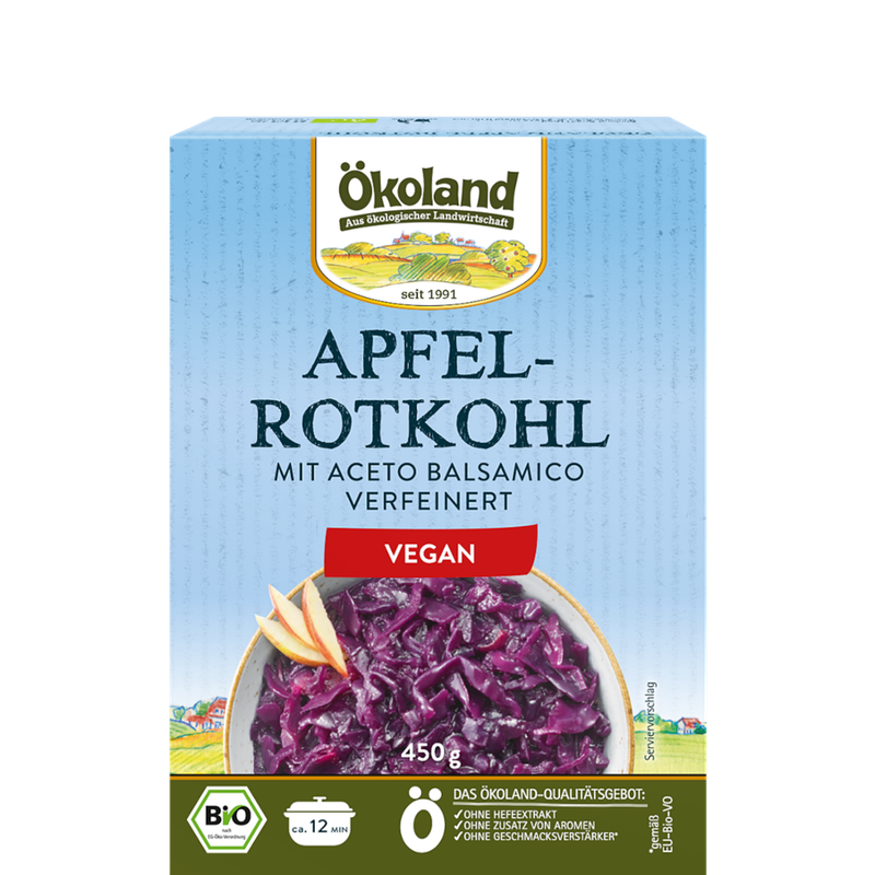 ÖKOLAND Apfel-Rotkohl mit Aceto Balsamico verfeinert - Produktbild