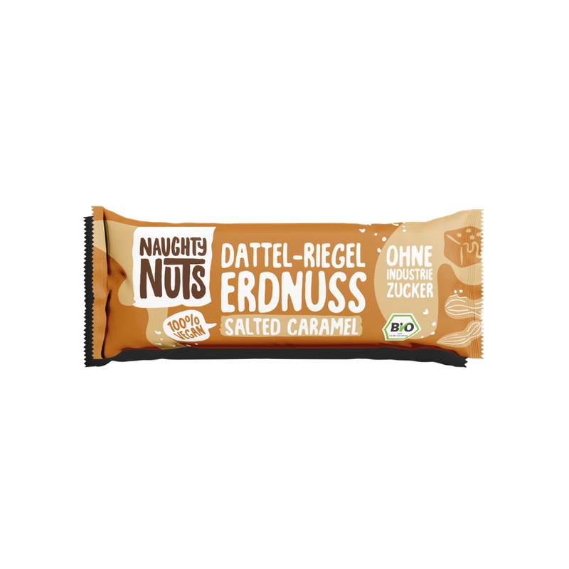 Naughty Nuts Bio-Riegel Dattel-Erdnuss-Salted Caramel, 30 g - Produktbild