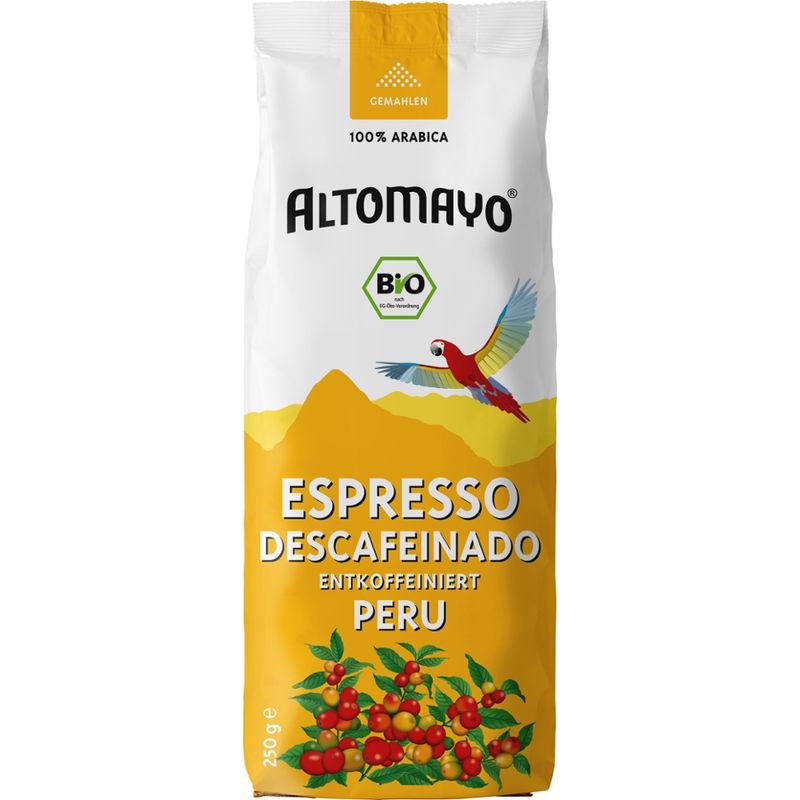 Altomayo Espresso Entkoffeiniert Peru, gemahlen - Produktbild