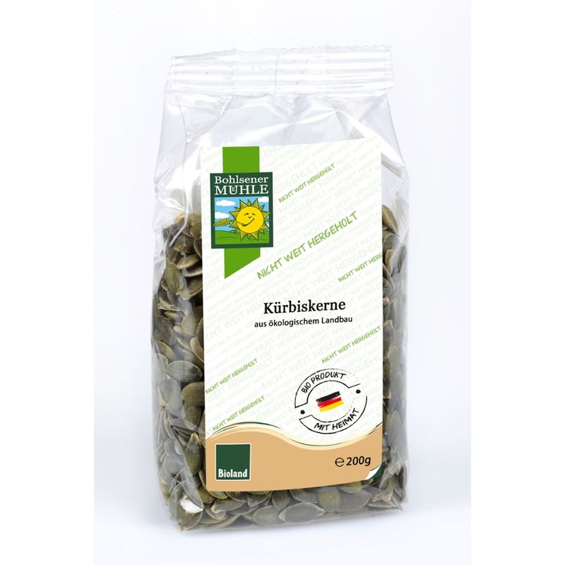 Bohlsener Mühle Kürbiskerne, dunkelgrün, aus Deutschland - Produktbild