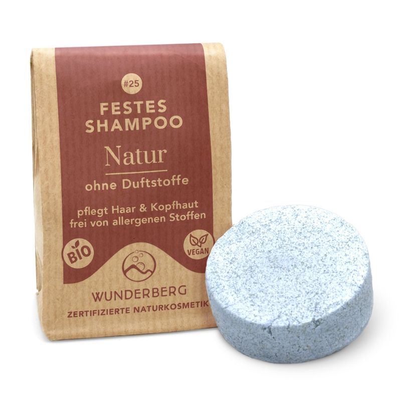 Wunderberg Festes Shampoo #25 Natur - ohne Duftstoffe - Produktbild