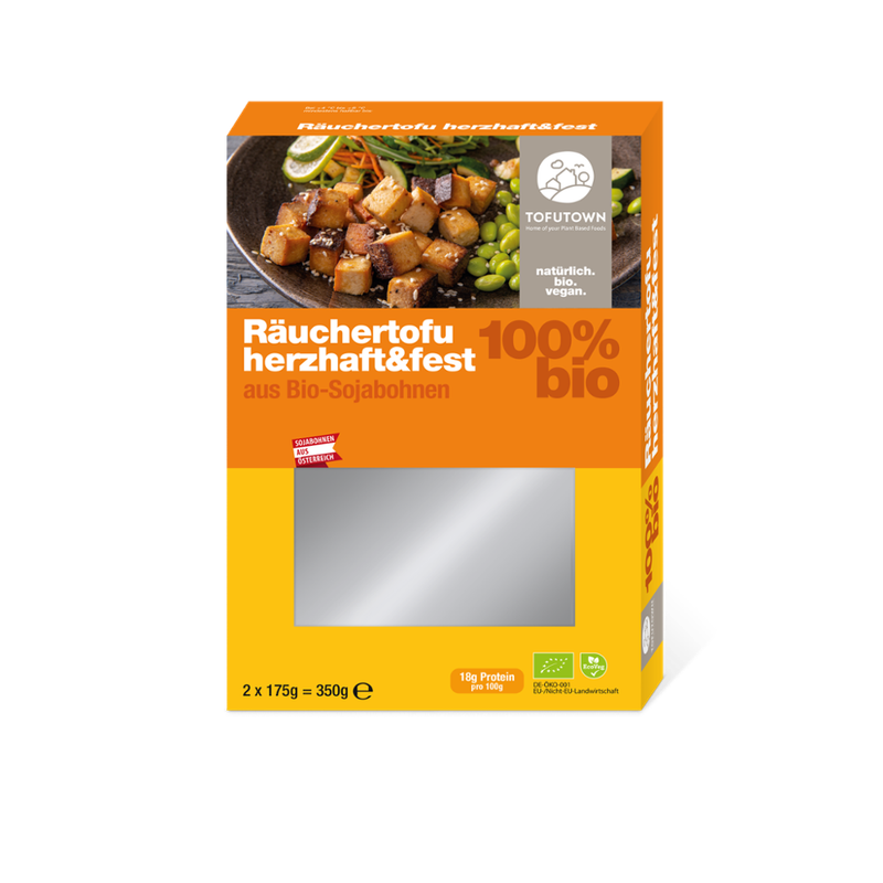 Tofutown Räuchertofu herzhaft & fest aus Bio-Sojabohnen - Produktbild