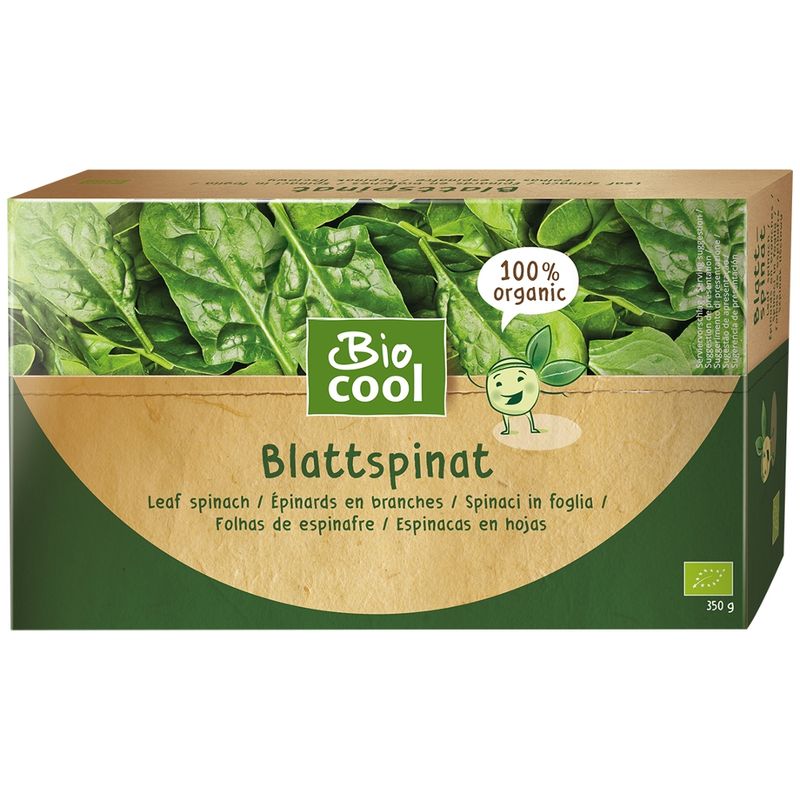 BioCool Bio Blattspinat, tiefgefroren, portioniert, 350 g - Produktbild