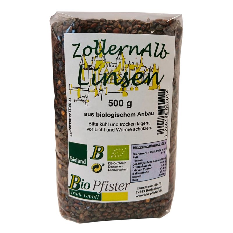 GESUND & Leben Reformqualität seit 1995 ZollernAlb Linsen, Bio - Produktbild
