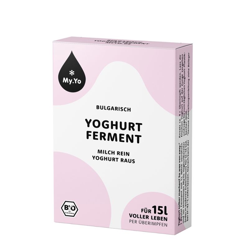 My.Yo Bio Yoghurt Ferment Bulgarisch, zur Herstellung von je 1L Joghurt, Inhalt: 3 Beutel à 5g - Produktbild