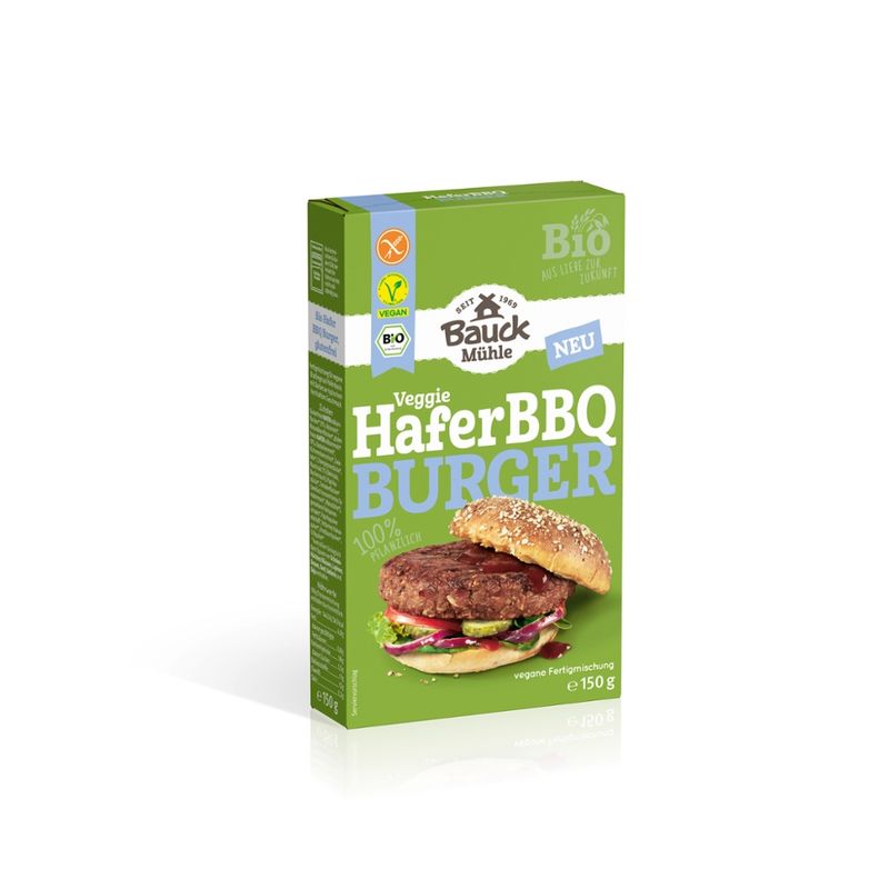 Bauck Mühle Hafer BBQ Burger Bio gf - Produktbild