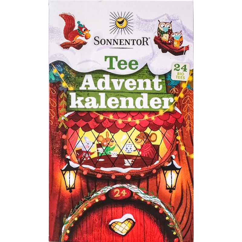 Sonnentor Tee Adventkalender 24 Aufgussbeutel, Doppelkammerbeutel - Produktbild