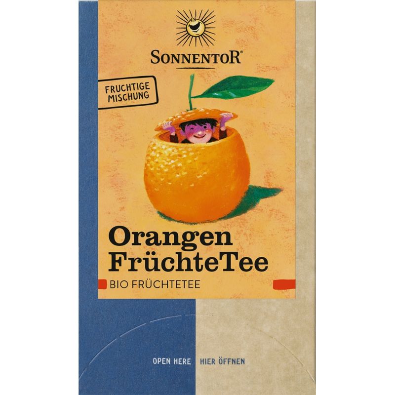 Sonnentor Orangen FrüchteTee, Doppelkammerbeutel - Produktbild