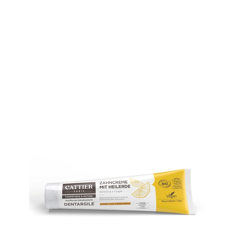Cattier Paris Cattier Heilerde Zahncreme mit Bio-Zitronenöl - Produktbild