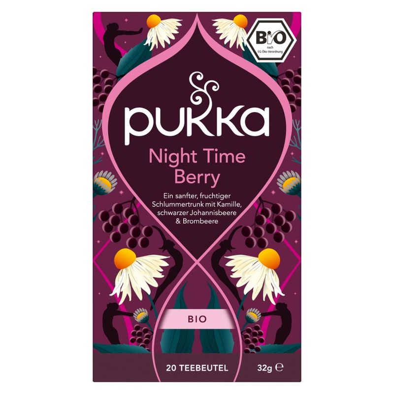 Pukka Pukka Bio-Kräuter-Früchtetee Night Time Berry, 20 Teebeutel - Produktbild