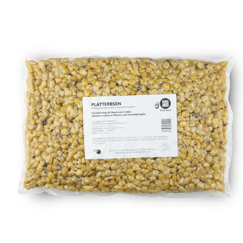 GOOD CROP Ready-To-Eat Platterbsen (ungekühlt haltbar) - Produktbild