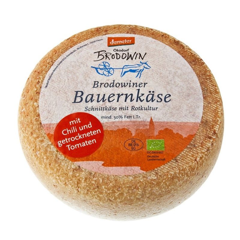 Ökodorf Brodowin Demeter Brodowiner Bauernkäse Chili-Tomate, 1,8kg - Produktbild