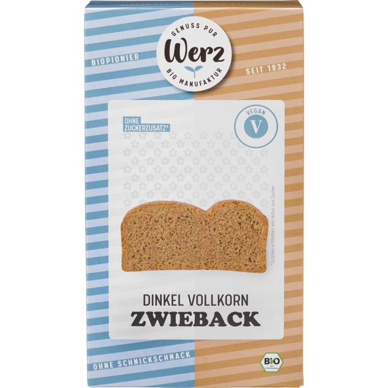 Naturkornmühle Werz Dinkel Zwieback, Vollkorn - Produktbild