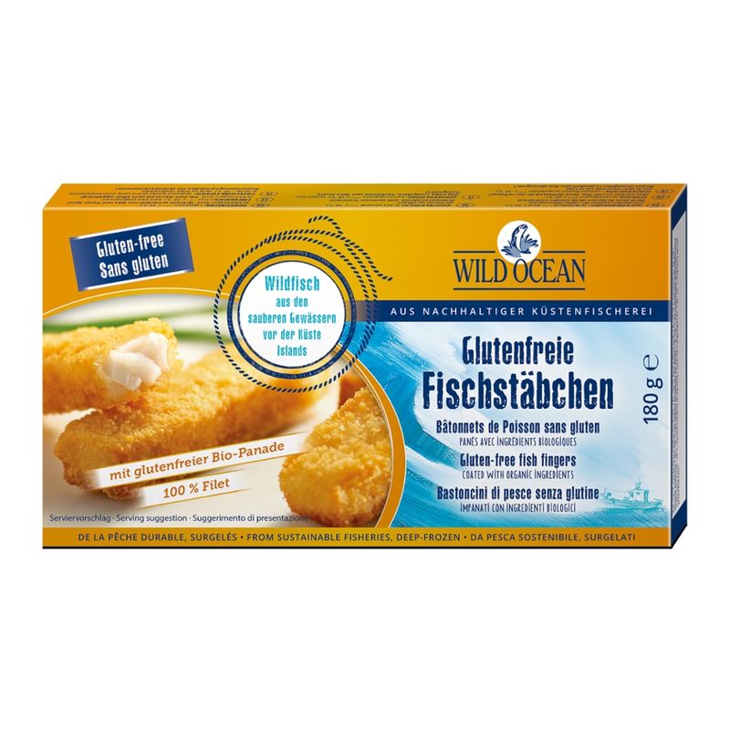 Wild Ocean Glutenfreie Fischstäbchen mit Bio-Panade - Produktbild