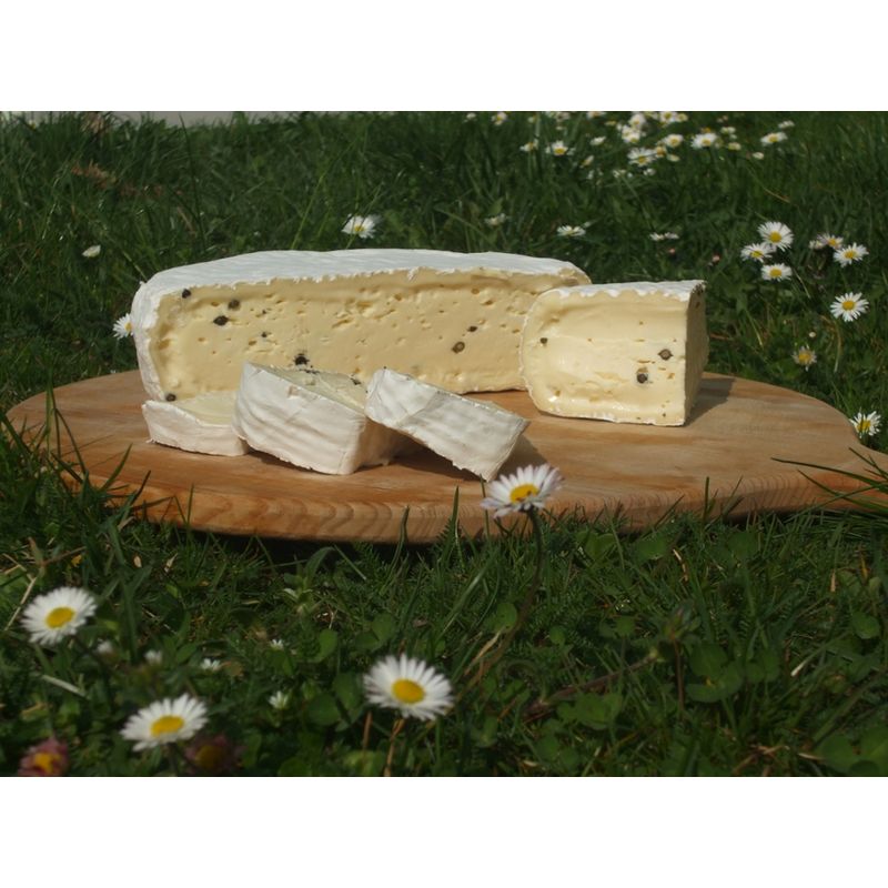 Biokäserei St. Leonhard St. Leonhardter Korbkäse  grüner Pfeffer, Weichkäse aus dem Mühlviertel - Produktbild
