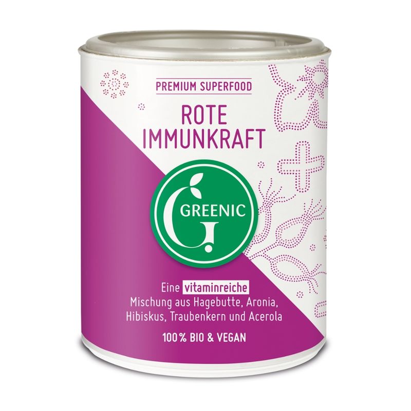 Greenic Rote Immunkraft Superfood Trinkpulver Mischung - Produktbild