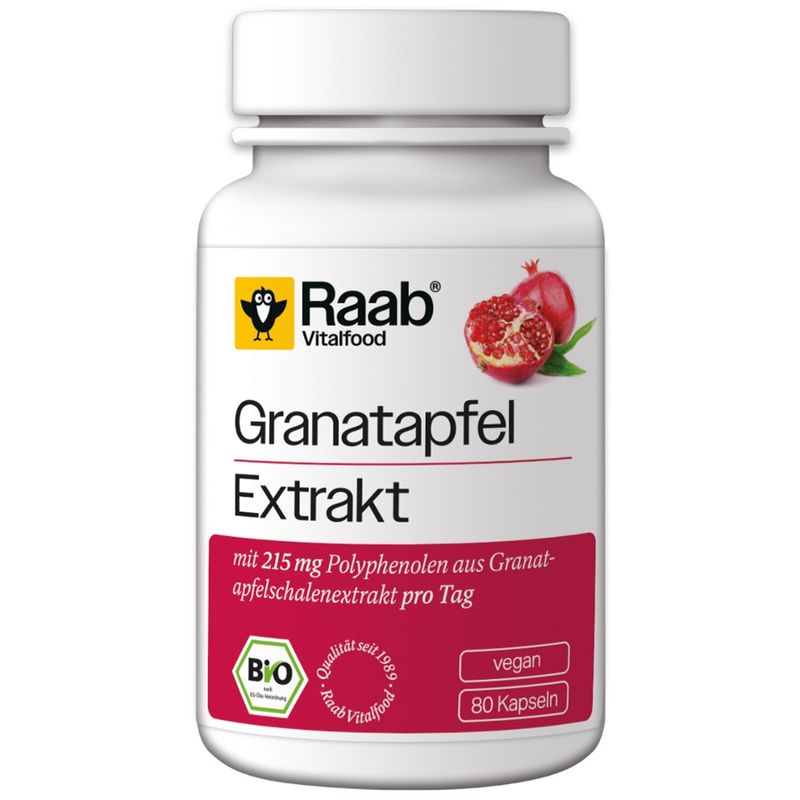 Raab Vitalfood BIO Granatapfel Extrakt Kapseln 80 Stück à 530 mg - Produktbild